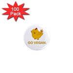 Go Vegan - Cute Chick  1  Mini Magnets (100 pack)  Front