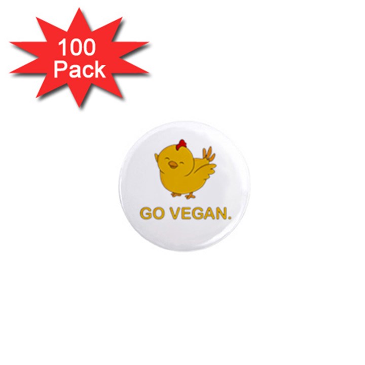 Go Vegan - Cute Chick  1  Mini Magnets (100 pack) 