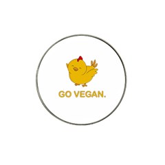 Go Vegan - Cute Chick  Hat Clip Ball Marker (4 Pack) by Valentinaart