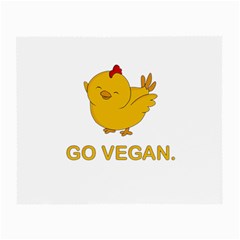 Go Vegan - Cute Chick  Small Glasses Cloth by Valentinaart