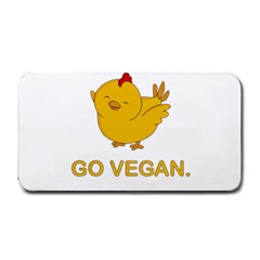 Go Vegan - Cute Chick  Medium Bar Mats by Valentinaart