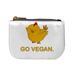 Go Vegan - Cute Chick  Mini Coin Purses by Valentinaart