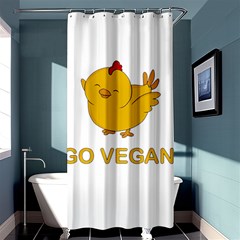 Go Vegan - Cute Chick  Shower Curtain 36  X 72  (stall)  by Valentinaart