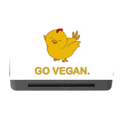 Go Vegan - Cute Chick  Memory Card Reader With Cf by Valentinaart