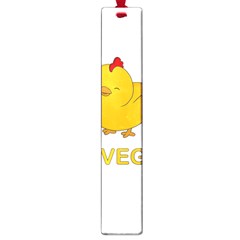 Go Vegan - Cute Chick  Large Book Marks by Valentinaart