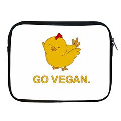 Go Vegan - Cute Chick  Apple Ipad 2/3/4 Zipper Cases by Valentinaart