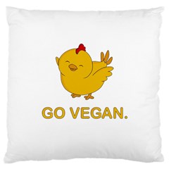 Go Vegan - Cute Chick  Standard Flano Cushion Case (one Side) by Valentinaart