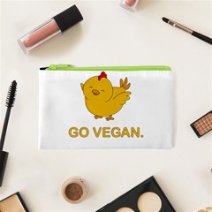 Go Vegan - Cute Chick  Cosmetic Bag (xs) by Valentinaart