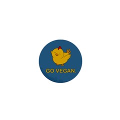 Go Vegan - Cute Chick  1  Mini Buttons by Valentinaart