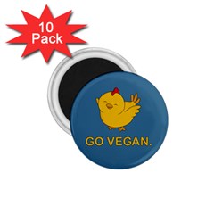 Go Vegan - Cute Chick  1 75  Magnets (10 Pack)  by Valentinaart