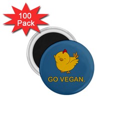 Go Vegan - Cute Chick  1 75  Magnets (100 Pack)  by Valentinaart