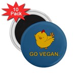 Go Vegan - Cute Chick  2.25  Magnets (10 pack)  Front