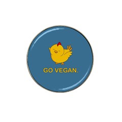 Go Vegan - Cute Chick  Hat Clip Ball Marker by Valentinaart