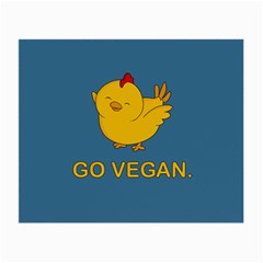 Go Vegan - Cute Chick  Small Glasses Cloth by Valentinaart