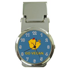 Go Vegan - Cute Chick  Money Clip Watches by Valentinaart