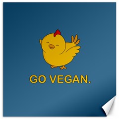 Go Vegan - Cute Chick  Canvas 20  X 20   by Valentinaart