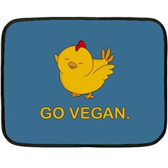 Go Vegan - Cute Chick  Fleece Blanket (mini) by Valentinaart