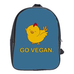 Go Vegan - Cute Chick  School Bag (large)