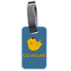 Go Vegan - Cute Chick  Luggage Tags (two Sides) by Valentinaart