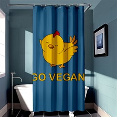 Go Vegan - Cute Chick  Shower Curtain 36  X 72  (stall)  by Valentinaart