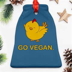 Go Vegan - Cute Chick  Ornament (bell) by Valentinaart