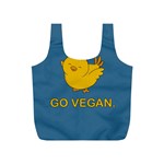 Go Vegan - Cute Chick  Full Print Recycle Bags (S)  Front