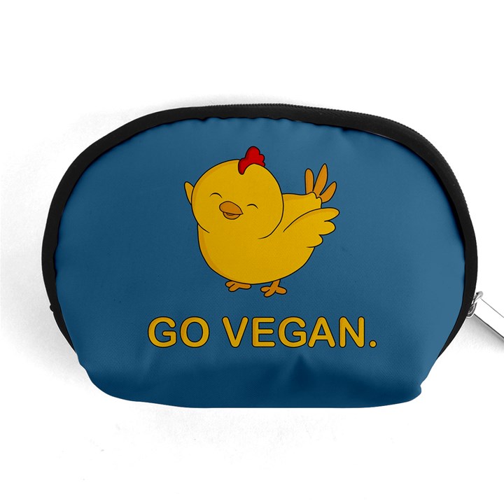 Go Vegan - Cute Chick  Accessory Pouches (Medium) 