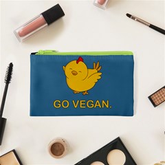 Go Vegan - Cute Chick  Cosmetic Bag (xs) by Valentinaart