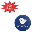 Go Vegan - Cute Chick  1  Mini Magnets (100 pack)  Front