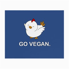 Go Vegan - Cute Chick  Small Glasses Cloth by Valentinaart