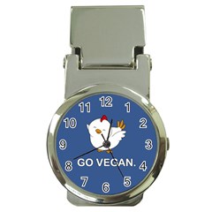 Go Vegan - Cute Chick  Money Clip Watches by Valentinaart