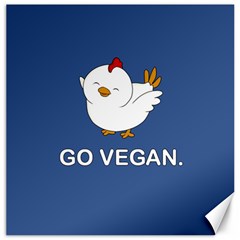 Go Vegan - Cute Chick  Canvas 12  X 12   by Valentinaart