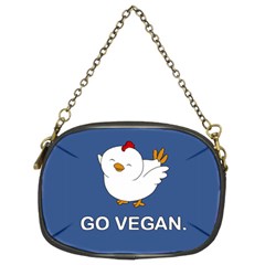 Go Vegan - Cute Chick  Chain Purses (two Sides)  by Valentinaart