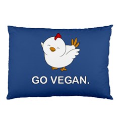 Go Vegan - Cute Chick  Pillow Case by Valentinaart