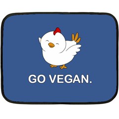 Go Vegan - Cute Chick  Fleece Blanket (mini) by Valentinaart