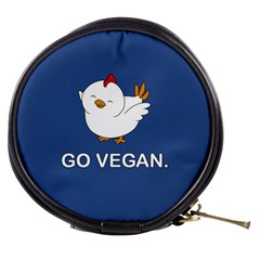 Go Vegan - Cute Chick  Mini Makeup Bags by Valentinaart