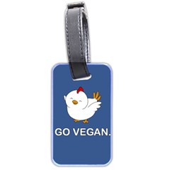 Go Vegan - Cute Chick  Luggage Tags (two Sides) by Valentinaart