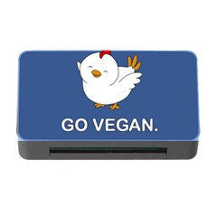 Go Vegan - Cute Chick  Memory Card Reader With Cf by Valentinaart