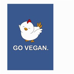 Go Vegan - Cute Chick  Small Garden Flag (two Sides) by Valentinaart