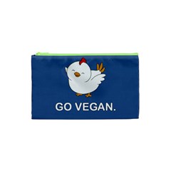 Go Vegan - Cute Chick  Cosmetic Bag (xs) by Valentinaart