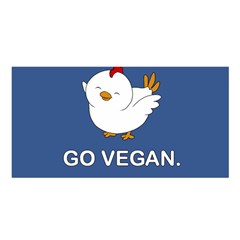 Go Vegan - Cute Chick  Satin Shawl by Valentinaart