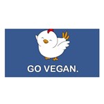 Go Vegan - Cute Chick  Satin Shawl Front