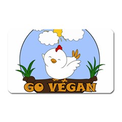 Go Vegan - Cute Chick  Magnet (rectangular) by Valentinaart