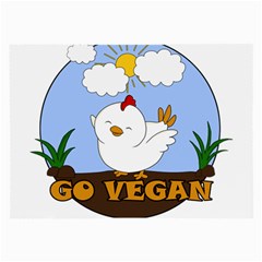 Go Vegan - Cute Chick  Large Glasses Cloth by Valentinaart