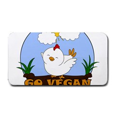 Go Vegan - Cute Chick  Medium Bar Mats by Valentinaart