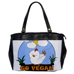 Go Vegan - Cute Chick  Office Handbags by Valentinaart