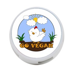 Go Vegan - Cute Chick  4-port Usb Hub (one Side) by Valentinaart