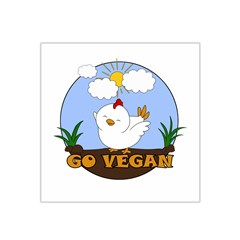 Go Vegan - Cute Chick  Satin Bandana Scarf by Valentinaart