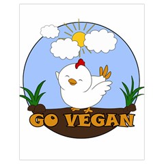 Go Vegan - Cute Chick  Drawstring Bag (small) by Valentinaart