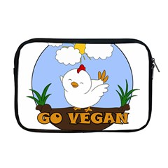 Go Vegan - Cute Chick  Apple Macbook Pro 17  Zipper Case by Valentinaart